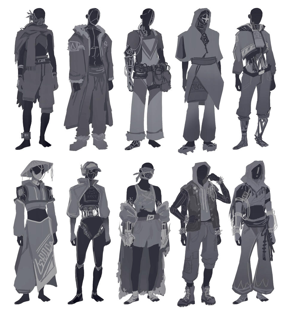 Cyberpunk outfit concepts
